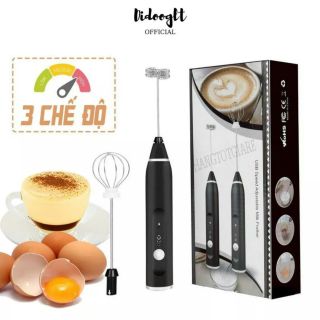 Máy Đánh Trứng, Cafe Tạo Bọt 2 Đầu 3 Cấp độ