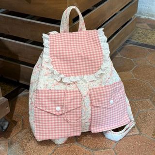 Balo Thiết Kế Phối Màu Xinh Xắn Cotton Dày Dặn Kết Hợp Linen Cao Cấp Họa Tiết Caro Hoa Nhí Vintage Siêu Dễ Phối Đồ