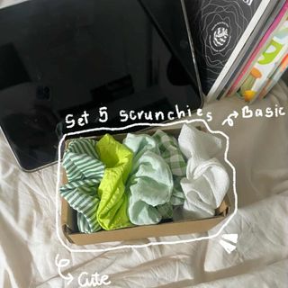 Combo 5 cái cột tóc Scrunchies xinh xắn bồng bềnh