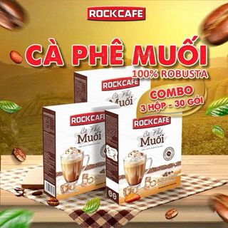Sỉ Cà Phê Muối Rock Cafe Hộp Giấy - Thùng 24 Hộp (Hộp 10 gói x 20g)