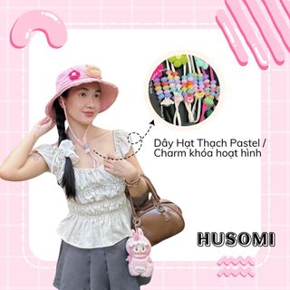 [Combo Nón + 3 charm] Mũ Bucket Nữ Tua Rua Chất Liệu Kaki Phong Cách Hàn Quốc Form Unisex phù hợp đi chơi, dạo phố, du lịch