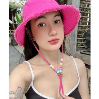 Mũ Bucket Nữ Tua Rua (Dây Có Thể Tháo Rời) Chất Liệu Kaki Phong Cách Hàn Quốc Form Unisex phù hợp đi chơi, dạo phố, du lịch
