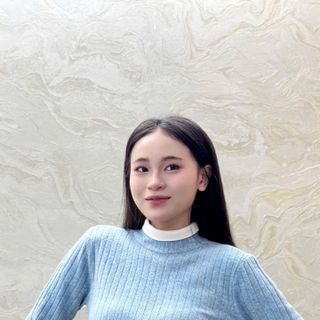 Áo len bo cổ trụ viền trắng tay dài-AL01