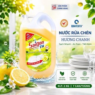 Nước rửa chén Saigon TH 2kg hương chanh