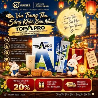 [Vui Trung Thu] TopAPro - Sữa Bột Protein Thực Vật Cho Người Tập Gym, Thể Thao, Người Ăn Kiêng Và Cả Gia Đình 14 Gói/Hộp