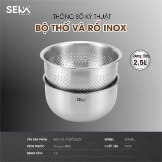 BỘ THỐ VÀ RỔ INOX SKM25L