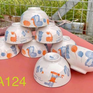BỘ 10 CHÉN SỨ CAO CẤP HỌA TIẾT HOẠT HÌNH 4D CÓ HỘP (T12)