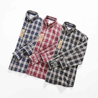 Áo sơ mi nam caro vải oxford tay dài ND