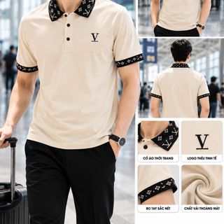 ÁO POLO NAM MÀU CÀ PHÊ CAO CẤP – CỔ VÀ TAY BO DỆT HỌA TIẾT, LOGO THÊU SANG TRỌNG
