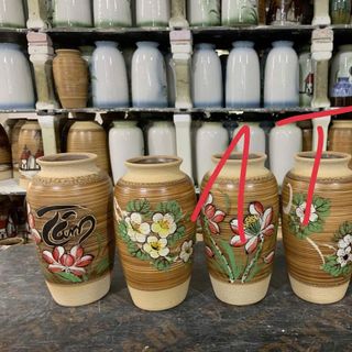 Bình Hoa, Lọ Hoa Gốm Họa Tiết (TÚI 10C)