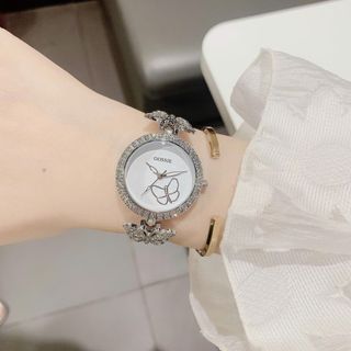 Set đồng hồ nữ phối vòng tay bướm titan sang trọng Gossie Hồ Điệp Titan Bướm Năm Cánh
