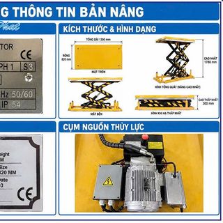 BÀN NÂNG THỦY LỰC DGS1000 (HÀNG NHẬP KHẨU) - TẢI TRỌNG 1000KG