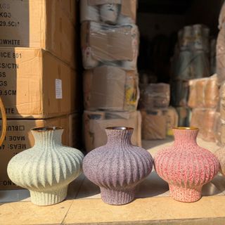 Lọ Hoa, Bình Hoa Lồng Đèn 28cm Màu (TÚI 8C)