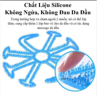 Lót nón bảo hiểm giá sỉ Silicon Massage chống nóng, chống xẹp tóc, thông thoáng làm mát, chăm sóc bảo vệ da đầu