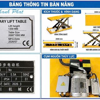 BÀN NÂNG THỦY LỰC DG1006 (HÀNG NHẬP KHẨU)