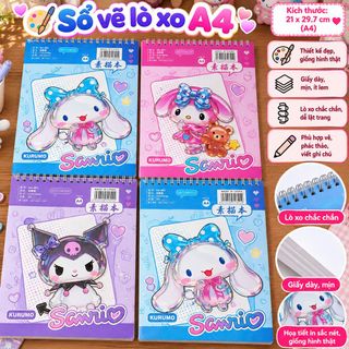 SỔ VẼ LÒ XO A4 BÌA ĐỨNG