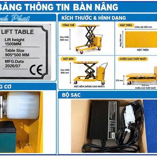 BÀN NÂNG THỦY LỰC DPS500 (HÀNG NHẬP KHẨU) - TẢI TRỌNG 500KG