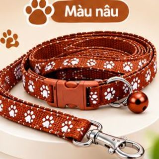 Dây dắt chó mèo kèm vòng cổ có chuông GIMARS