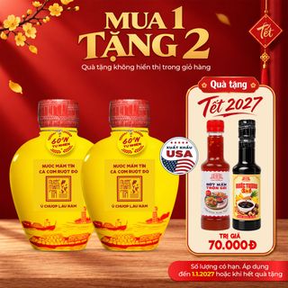 [Tặng Sốt trộn gỏi và Nước tương 3in1] COMBO 2 BÌNH GỐM 60 ĐỘ ĐẠM 500ML Nước mắm Tĩn cá cơm ruột đỏ rin nguyên chất truyền thống