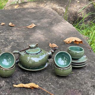 Bộ Ấm Chến Men Hỏa Kèm Kê (THÙNG 10B)