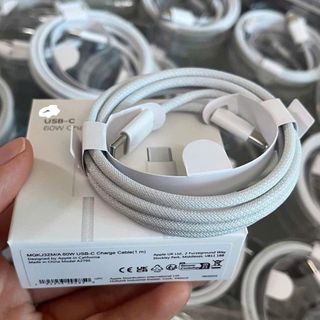 Cáp dù Iphone 15,16 bọc dù dài 1m chuẩn 30W C to C fullbox