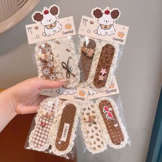 VỈ 2 DÁN TÓC TEM CÚN TRẮNG ĐÍNH CHARM (MIẾNG)