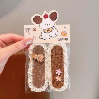 VỈ 2 DÁN TÓC TEM CÚN TRẮNG ĐÍNH CHARM (MIẾNG)