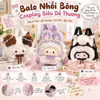 🐰 BALO NHỒI BÔNG COSPLAY MÈO THỎ A015 – NHỎ XINH, ĐÁNG YÊU HẾT NẤC!