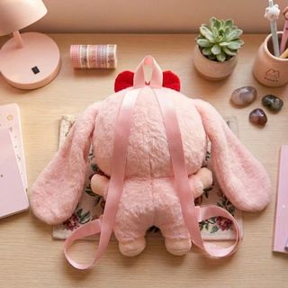 🧸 BALO NHỒI BÔNG BABY THREE NƠ ĐỎ – MẪU XINH CHO TEAM MÊ ĐỒ ĐÁNG YÊU!