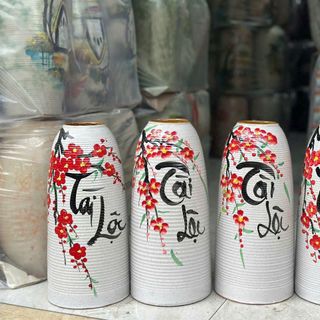 Bình Hoa, Lọ Hoa Trắng Tài Lộc (THÙNG 12C )