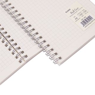 Sổ Dash Caro (5 x 5 mm) lò xo kép bìa nhựa KLONG A6 120 trang 100/76 - TP950
