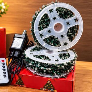 DÂY ĐÈN CHỚP RỄ CÂY 20m BÓNG VÀNG CÓ REMOTE - 600 LED SIÊU SÁNG (T10)