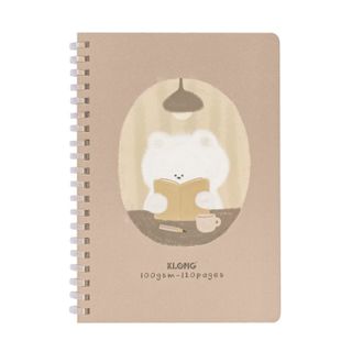 Sổ kẻ ngang lò xo nhựa mềm KLONG InviDot Line My Pet Life B6 120 trang 100/76 - TP943