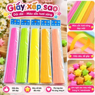 TÉP 80 XẾP SAO MÀU NEON