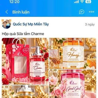 Hộp quà Sữa tắm Charme 500ml Có 5 hương cho Khách lựa chọn full hóa đơn giấy công bố