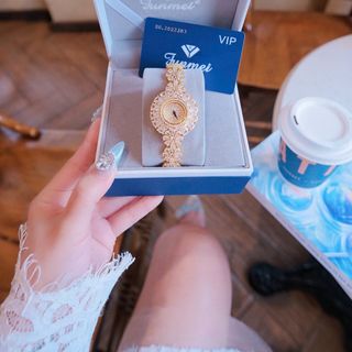 Đồng hồ nữ Funmei F2158 chính hãng - Dây đính đá CZ loại 1, Máy Miyota, Size 34mm - Sỉ từ 5 chiếc