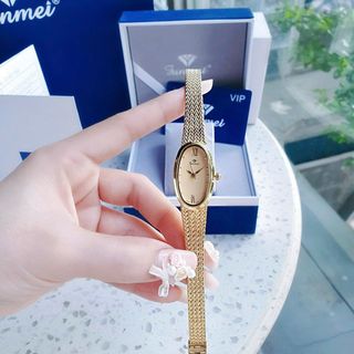Đồng hồ nữ dây lưới Funmei FL2147 chính hãng - Mặt bầu dục, máy Miyota Nhật (Gold/Silver) - Sỉ từ 5 chiếc