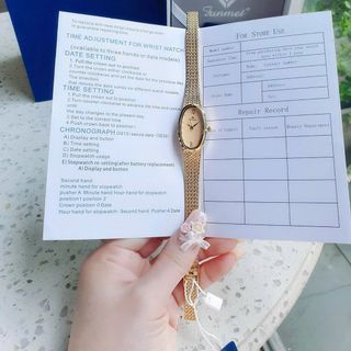 Đồng hồ nữ dây lưới Funmei FL2147 chính hãng - Mặt bầu dục, máy Miyota Nhật (Gold/Silver) - Sỉ từ 5 chiếc