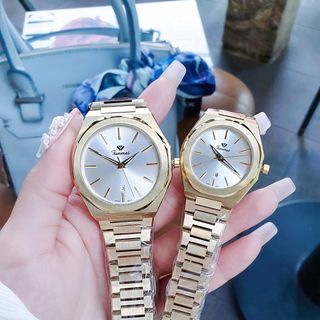 Đồng hồ đôi Funmei F8035 chính hãng - Couple Royal Edge, máy Nhật, dây thép - Sỉ từ 5 chiếc