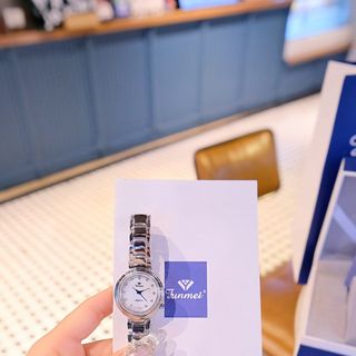 Đồng hồ nữ Funmei F2148 chính hãng - Dây thép, mặt kính sapphire viền đá - Sỉ từ 5 chiếc