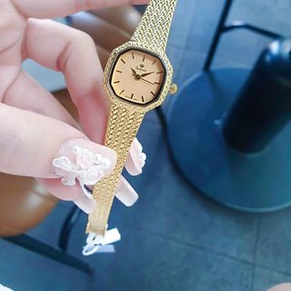 Đồng hồ nữ dây lưới Funmei FL2145 chính hãng - Mặt vuông vintage (Miyota, 24mm, Gold/Silver) - Sỉ từ 5 chiếc