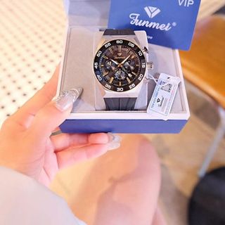 Đồng hồ nam Funmei F6836 chính hãng - Chronograph thể thao, dây cao su, máy quartz Nhật - Sỉ từ 5 chiếc