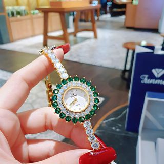 Đồng hồ nữ Funmei F2061 chính hãng - Dây đính đá CZ loại 1, mặt hoa lấp lánh - Sỉ từ 5 chiếc