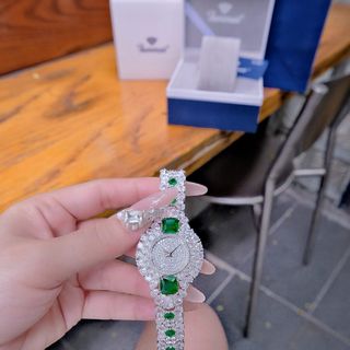 Đồng hồ nữ Funmei F2177 chính hãng - Sắc emerald giữa miền ánh bạc - Sỉ từ 5 chiếc