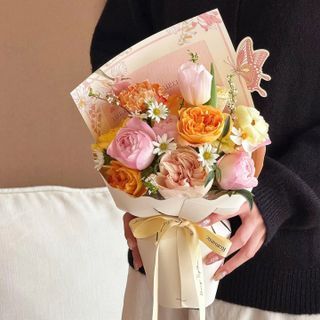 XẤP 5 CỐT HOA HOA HỒNG  (54x43)cm
