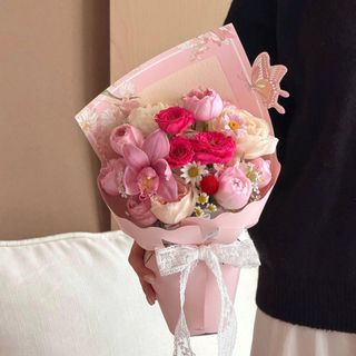 XẤP 5 CỐT HOA HOA HỒNG  (54x43)cm