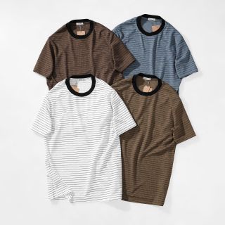Mẫu áo thun nam  100% Cotton dệt kim sọc gân nổi.