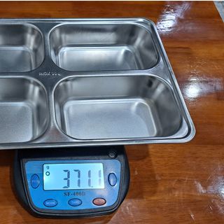 KHAY ĐỰNG THỨC ĂN BẰNG THÉP KHÔNG GỈ SUS 304 KÍCH THƯỚC 28 X 22 X 4 CM