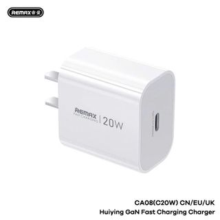 Củ sạc nhanh REMAX Huiying GaN Fast Charging Charger CA08(C20W) sử dụng công nghệ gan hiện đại US/EU