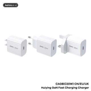 Củ sạc nhanh REMAX Huiying GaN Fast Charging Charger CA08(C20W) sử dụng công nghệ gan hiện đại US/EU